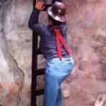 Miner Climbing Ladder