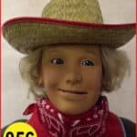 Cowgirl Child Female Head or Face #056