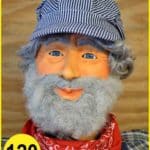 Old Timer Train Conductor Male Head or Face #120