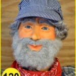 Old Timer Train Conductor Male Head or Face #120