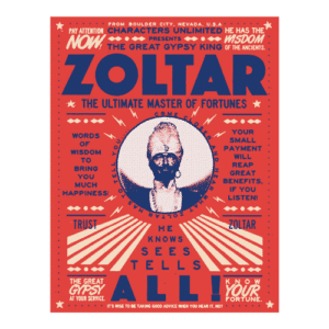 Zoltar Poster Red