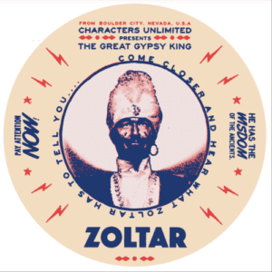 Zoltar Cream Sticker Round