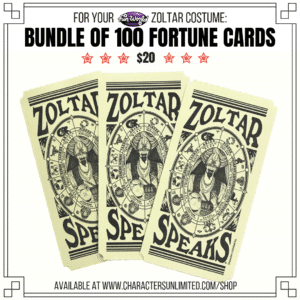 100 Fortune Card Bundle for Zoltar Costume