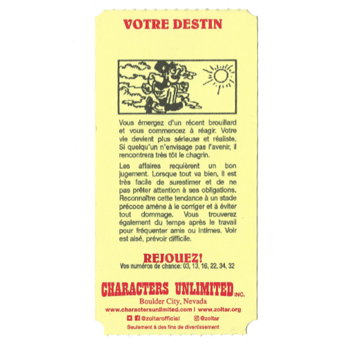 French Fortune Card