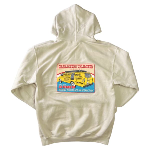 Characters Unlimited Van Hoodie Front Tan Back Full