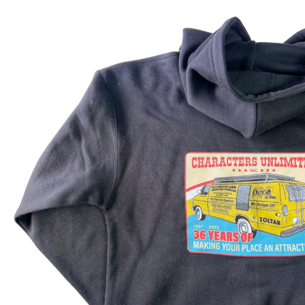 Characters Unlimited Van Hoodie Back Logo