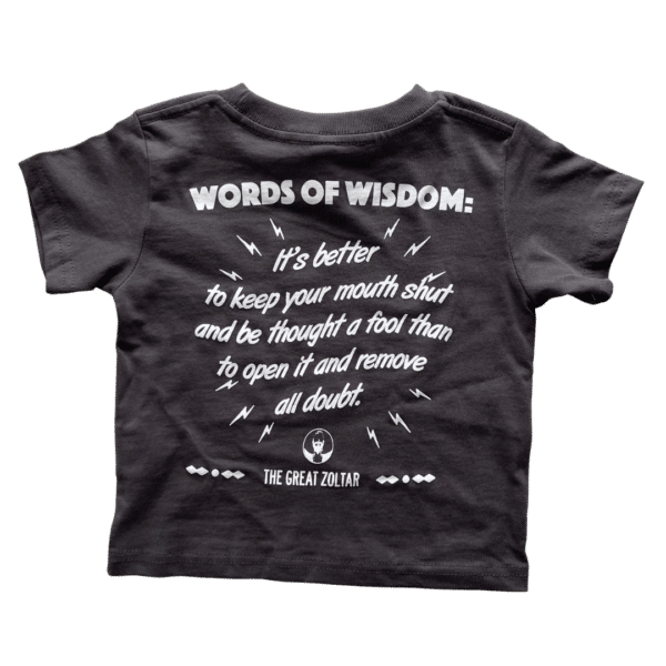 Kids Youth Words of Wisdom Zoltar Back