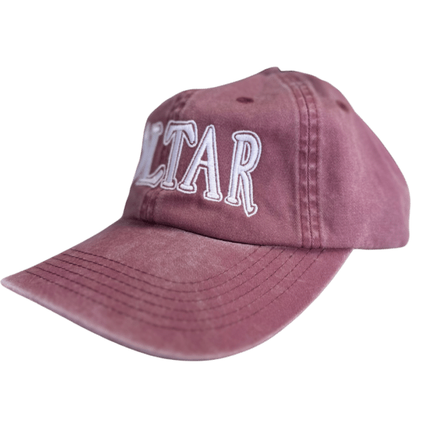 Dad Hat Red Burgundy Side