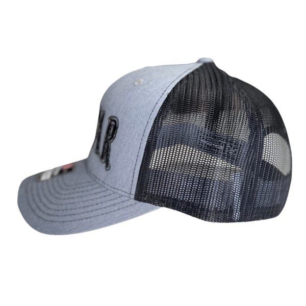 Trucker Hat Black and Charcoal Side