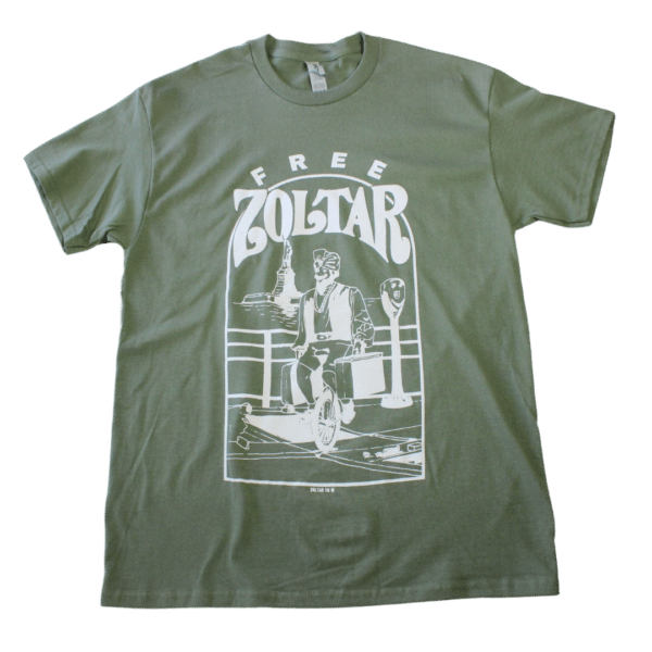 'Free Zoltar' Shirt - Military Green - Characters Unlimited