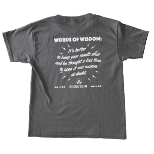 Kids Youth - Zoltar Words of Wisdom Shirt - Asphalt