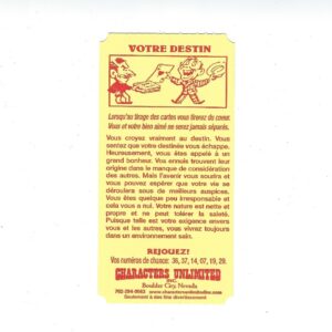 (FRENCH/ENGLISH) Dual-Language Regular Fortune Cards